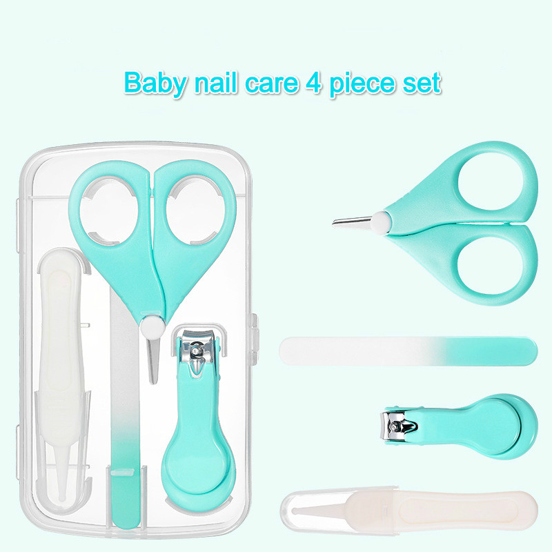 Baby Nail File Combination Set Baby Nail Clipper Four-Piece Set Baby Saf