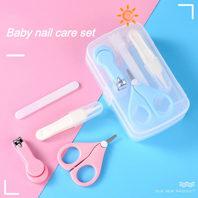 Baby Nail File Combination Set Baby Nail Clipper Four-Piece Set Baby Saf