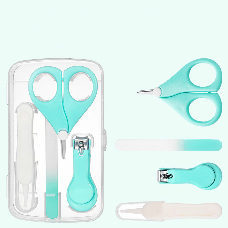 Baby Nail File Combination Set Baby Nail Clipper Four-Piece Set Baby Saf