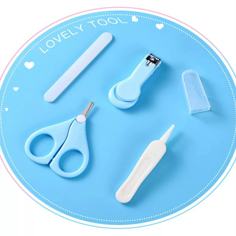 Baby Nail File Combination Set Baby Nail Clipper Four-Piece Set Baby Saf