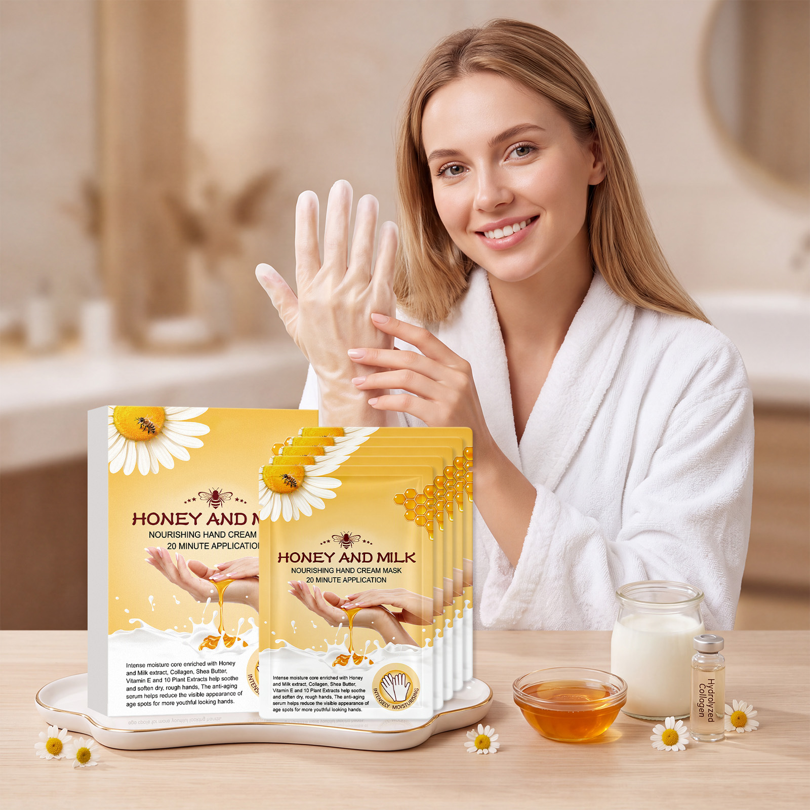 Moisturizing Hand Mask Hydrating And Nourishing Hand Carehome Use