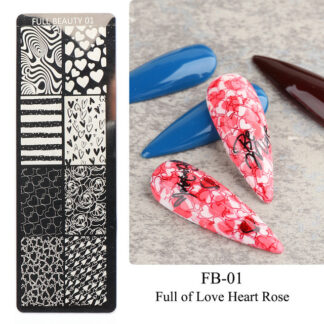 Nail Tool Steel Plate Transfer Template Lover Love Natural Flowers Oce