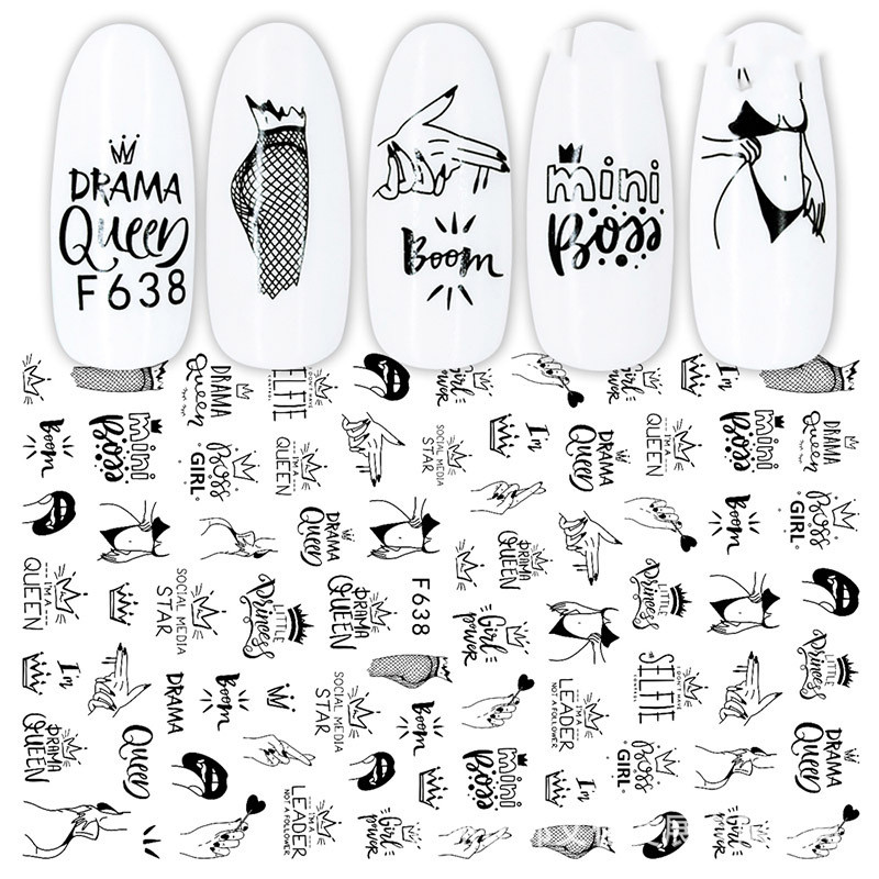 Cross-Border Nail Stickers New Japanese European And American 3D Hot Sta