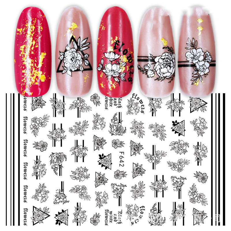 Cross-Border Nail Stickers New Japanese European And American 3D Hot Sta