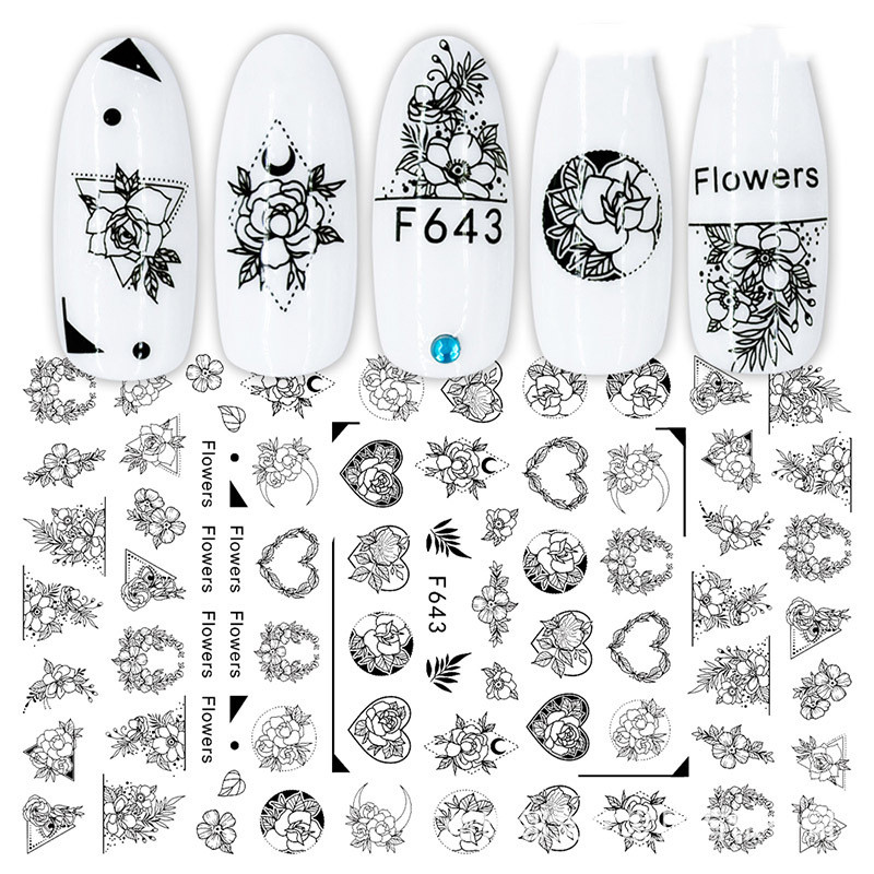 Cross-Border Nail Stickers New Japanese European And American 3D Hot Sta