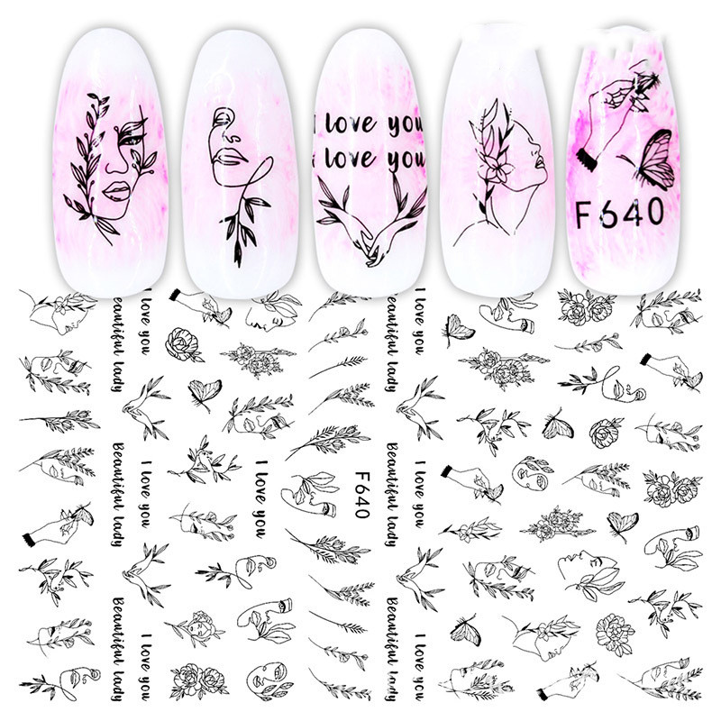 Cross-Border Nail Stickers New Japanese European And American 3D Hot Sta