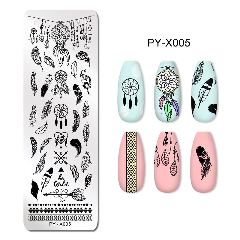 Nail Steel Printing Plate Blue Film Steel Color Printing Transfer Templa