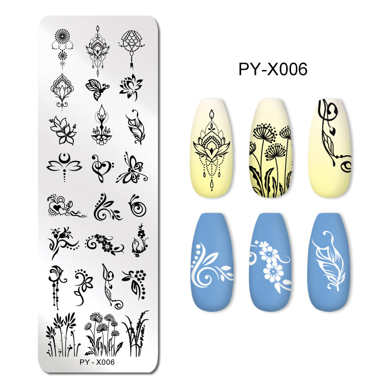 Nail Steel Printing Plate Blue Film Steel Color Printing Transfer Templa